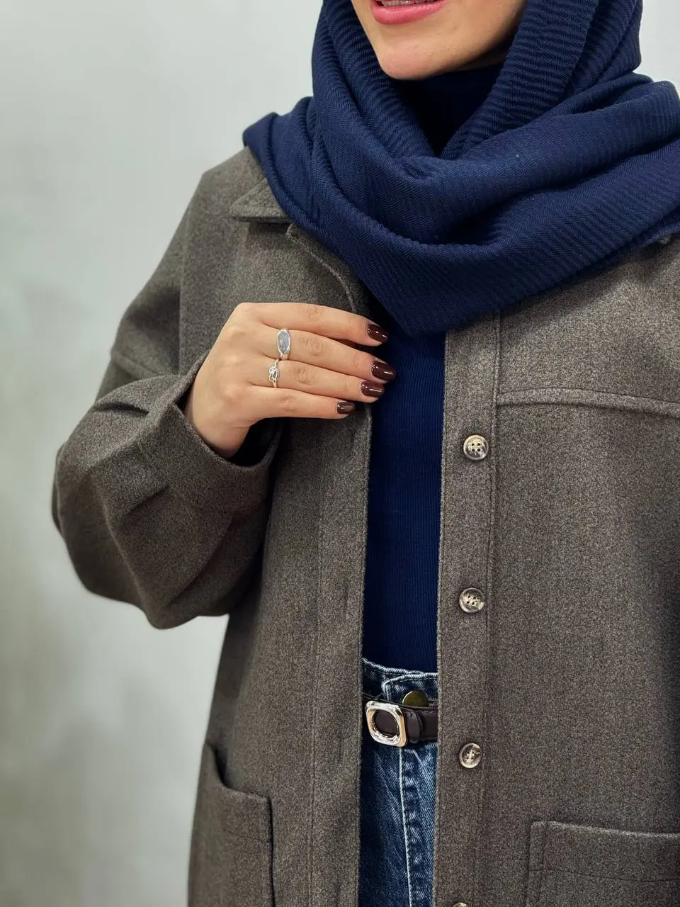 پالتو فوتر جلو دکمه آیسو ترلان